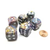 Dice>Festive 20mm Big D6 Chessex Dice, 6 Pieces - Carousel with White Pips - Your Source for Gaming Essentials