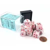 Dice>Festive 16mm D6 Chessex Dice Block (12 Die) - Pop Art with Red Pips - Your Source for Gaming Essentials