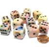Dice>Festive 16mm D6 Chessex Dice Block (12 Dice) - Circus with Black Pips - Your Source for Gaming Essentials