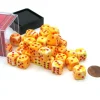 Dice>Festive 12mm D6 Chessex Dice Block (36 Dice) - Sunburst with Red Pips - Your Source for Gaming Essentials