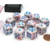 Dice>Festive 16mm D6 Chessex Dice Block (12 Die) - Pop Art with Blue Pips - Your Source for Gaming Essentials