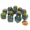 Dice>Festive 16mm D6 Chessex Dice Block (12 Dice) - Rio with Yellow Pips - Your Source for Gaming Essentials