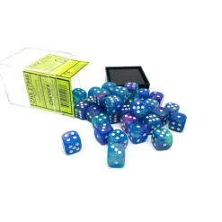 Dice>Festive 12mm D6 Chessex Dice Block (36 Dice) - Waterlily with White Pips - Your Source for Gaming Essentials