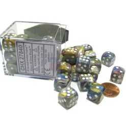 Dice>Festive 12mm D6 Chessex Dice Block (36 Dice) - Carousel with White Pips - Your Source for Gaming Essentials