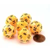 Dice>Festive 20mm D20 Chessex Dice, 6 Pieces - Sunburst with Black Numbers - Your Source for Gaming Essentials