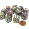 Dice>Festive 16mm D6 Chessex Dice Block (12 Dice) - Carousel with White Pips - Your Source for Gaming Essentials