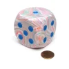 Dice>Festive 50mm Huge Large D6 Chessex Dice, 1 Piece - Pop Art with Blue Pips - Your Source for Gaming Essentials