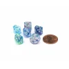 Dice>Festive 10mm Mini Tens D10 Dice, 6 Pieces - Waterlily with White Numbers - Your Source for Gaming Essentials