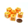 Dice>Festive 15mm 6-Sided D6 Numbered Chessex Dice, 6 Pieces - Sunburst with Red - Your Source for Gaming Essentials