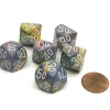 Dice>Festive 16mm Tens D10 (00-90) Dice, 6 Pieces - Carousel with White Numbers - Your Source for Gaming Essentials