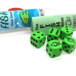 Dice>Fish Dice Game 5 Dice Set with Travel Tube and Instructions - Your Source for Gaming Essentials