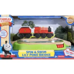 Outlet Fisher Price BDG56 Thomas & Friends Wooden Railway Spin & Swim Lily Pond Bridge - Your Source for Gaming Essentials Trains