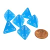 Dice>Frosted 18mm 4 Sided D4 Chessex Dice, 6 Pieces - Caribbean Blue with White - Your Source for Gaming Essentials