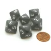 Dice>Frosted 15mm 8 Sided D8 Chessex Dice, 6 Pieces - Smoke with White - Your Source for Gaming Essentials