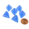 Dice>Frosted 18mm 4 Sided D4 Chessex Dice, 6 Pieces - Blue with White - Your Source for Gaming Essentials