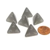 Dice>Frosted 18mm 4 Sided D4 Chessex Dice, 6 Pieces - Smoke with White - Your Source for Gaming Essentials
