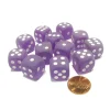 Dice>Frosted 16mm D6 Chessex Dice Block (12 Dice) - Purple with White Pips - Your Source for Gaming Essentials