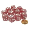 Dice>Frosted 16mm D6 Chessex Dice Block (12 Dice) - Red with White Pips - Your Source for Gaming Essentials
