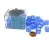 Dice>Frosted 12mm D6 Chessex Dice Block (36 Dice) - Blue with White Pips - Your Source for Gaming Essentials