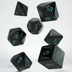 Dice>Galactic: Black/Blue Dice Set (7) - Your Source for Gaming Essentials
