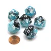 Dice>Gemini 20 Sided D20 Chessex Dice, 6 Pieces - Black-Shell with White Numbers - Your Source for Gaming Essentials