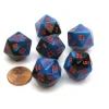 Dice>Gemini 20 Sided D20 Chessex Dice, 6 Pieces - Black-Starlight with Red Numbers - Your Source for Gaming Essentials