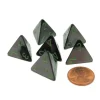 Dice>Gemini 18mm 4 Sided D4 Chessex Dice, 6 Pieces - Black-Grey with Green - Your Source for Gaming Essentials