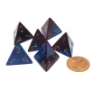 Dice>Gemini 18mm 4 Sided D4 Chessex Dice, 6 Pieces - Blue-Purple with Gold - Your Source for Gaming Essentials