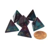 Dice>Gemini 18mm 4 Sided D4 Chessex Dice, 6 Pieces - Purple-Teal with Gold - Your Source for Gaming Essentials