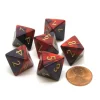 Dice>Gemini 15mm 8 Sided D8 Chessex Dice, 6 Pieces - Purple-Red with Gold - Your Source for Gaming Essentials