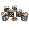 Dice>Gemini 20mm Big D6 Chessex Dice, 6 Pieces - Copper-Steel with White Pips - Your Source for Gaming Essentials