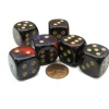 Dice>Gemini 20mm Big D6 Chessex Dice, 6 Pieces - Purple-Red with Gold Pips - Your Source for Gaming Essentials