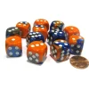 Dice>Gemini 16mm D6 Chessex Dice Block (12 Dice) - Blue-Orange with White Pips - Your Source for Gaming Essentials