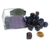 Dice>Gemini 12mm D6 Chessex Dice Block (36 Dice) - Blue-Purple with Gold Pips - Your Source for Gaming Essentials