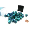 Dice>Gemini 12mm D6 Chessex Dice Block (36 Die) - Blue-Teal with Gold Pips - Your Source for Gaming Essentials