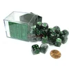 Dice>Gemini 12mm D6 Chessex Dice Block (36 Dice) - Black-Grey with Green - Your Source for Gaming Essentials