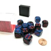 Dice>Gemini 16mm D6 Chessex Dice Block (12 Die) - Black-Starlight with Red Pips - Your Source for Gaming Essentials