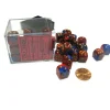 Dice>Gemini 12mm D6 Chessex Dice Block (36 Dice) - Blue-Red with Gold Pips - Your Source for Gaming Essentials