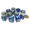 Dice>Gemini 16mm D6 Chessex Dice Block (12 Dice) - Blue-Steel with White Pips - Your Source for Gaming Essentials