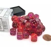 Dice>Gemini 12mm D6 Dice Block (36 Dice) - Translucent Red-Violet with Gold Numbers - Your Source for Gaming Essentials