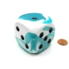 Dice>Gemini 50mm Huge Large D6 Chessex Dice, 1 Piece - Teal-White with Black Pips - Your Source for Gaming Essentials