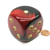 Dice>Gemini 50mm Huge Large D6 Chessex Dice, 1 Piece - Black-Red with Gold Pips - Your Source for Gaming Essentials