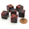 Dice>Gemini 15mm 6-Sided D6 Numbered Chessex Dice, 6 Pieces - Purple-Red with Gold - Your Source for Gaming Essentials