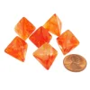 Dice>Ghostly Glow 18mm 4 Sided D4 Chessex Dice, 6 Pieces - Orange with Yellow - Your Source for Gaming Essentials