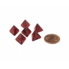 Dice>Glitter 12mm Mini 4 Sided D4 Dice, 6 Pieces - Ruby with Gold Numbers - Your Source for Gaming Essentials