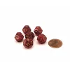 Dice>Glitter 12mm Mini 12 Sided D12 Dice, 6 Pieces - Ruby with Gold Numbers - Your Source for Gaming Essentials