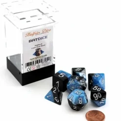 Dice>Halfsies Dice 7 Piece Polyhedral DnD Dice Set - Bat - Your Source for Gaming Essentials