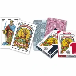 Cards-Heraclio Fournier No. 1 Spanish Playing Cards - 10 Decks: 5 Red and 5 Blue - Your Source for Gaming Essentials