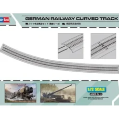 Outlet Hobby Boss Models 82910 1:72 German Railway Curved Track Plastic Model Kit - Your Source for Gaming Essentials Trains