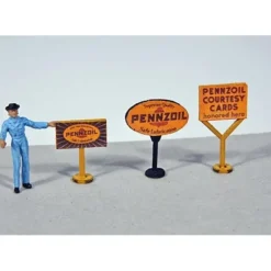 Sale JL Innovative Design 473 HO Pennzoil Vintage Gas Station Curb Signs (Set of 3) - Your Source for Gaming Essentials Trains